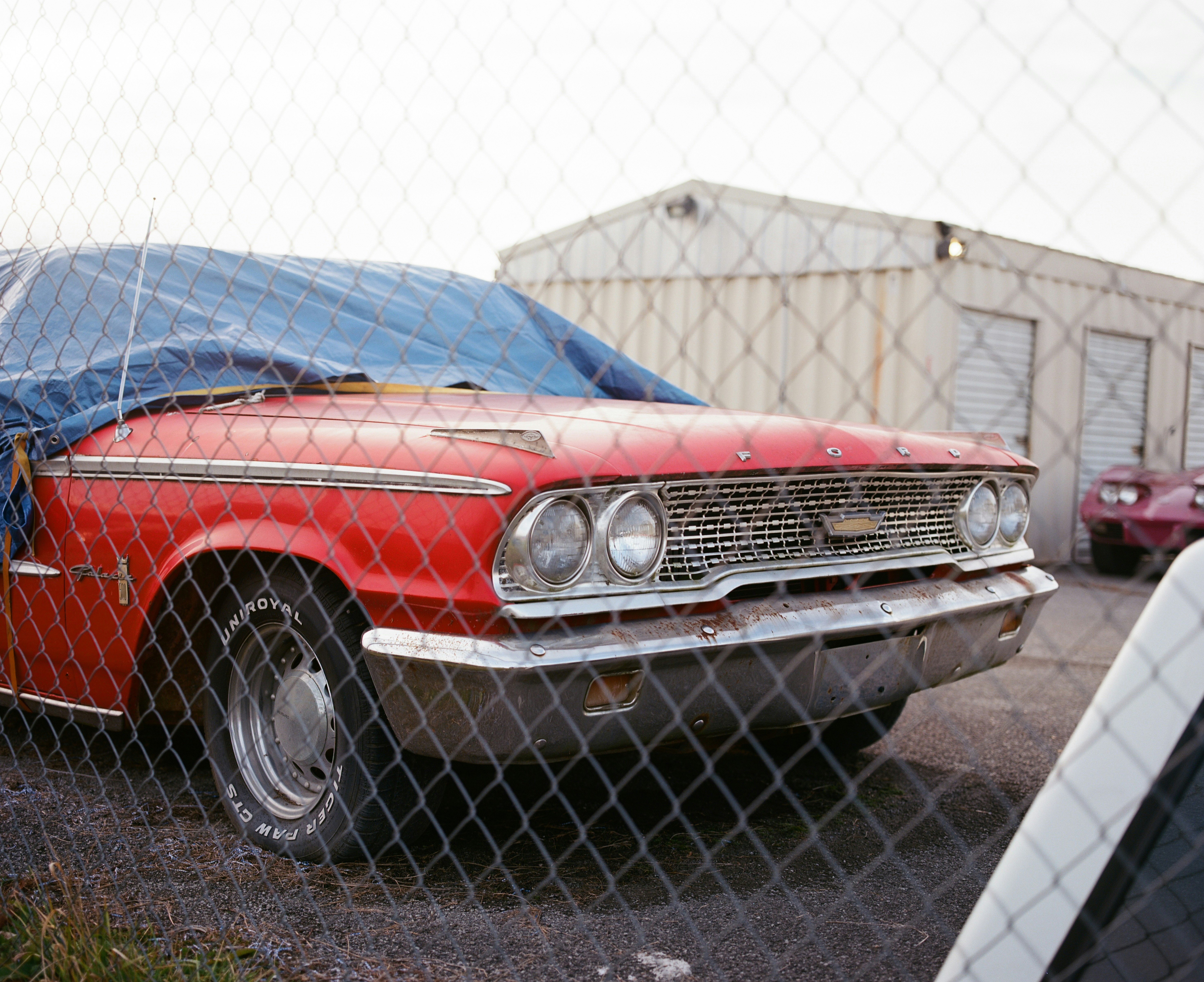 red and silver chevrolet car